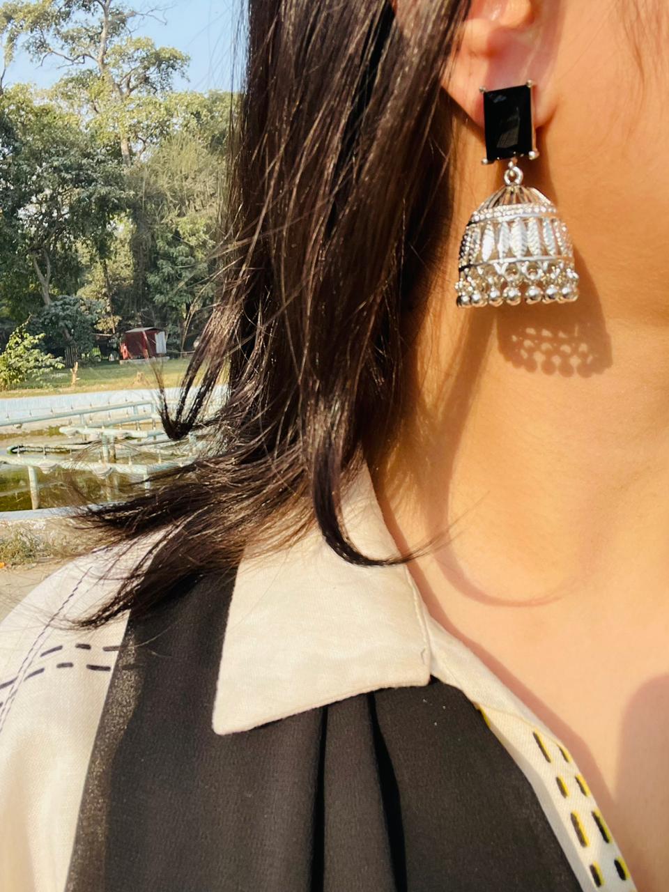 Oceanic Oxidized Jhumkis