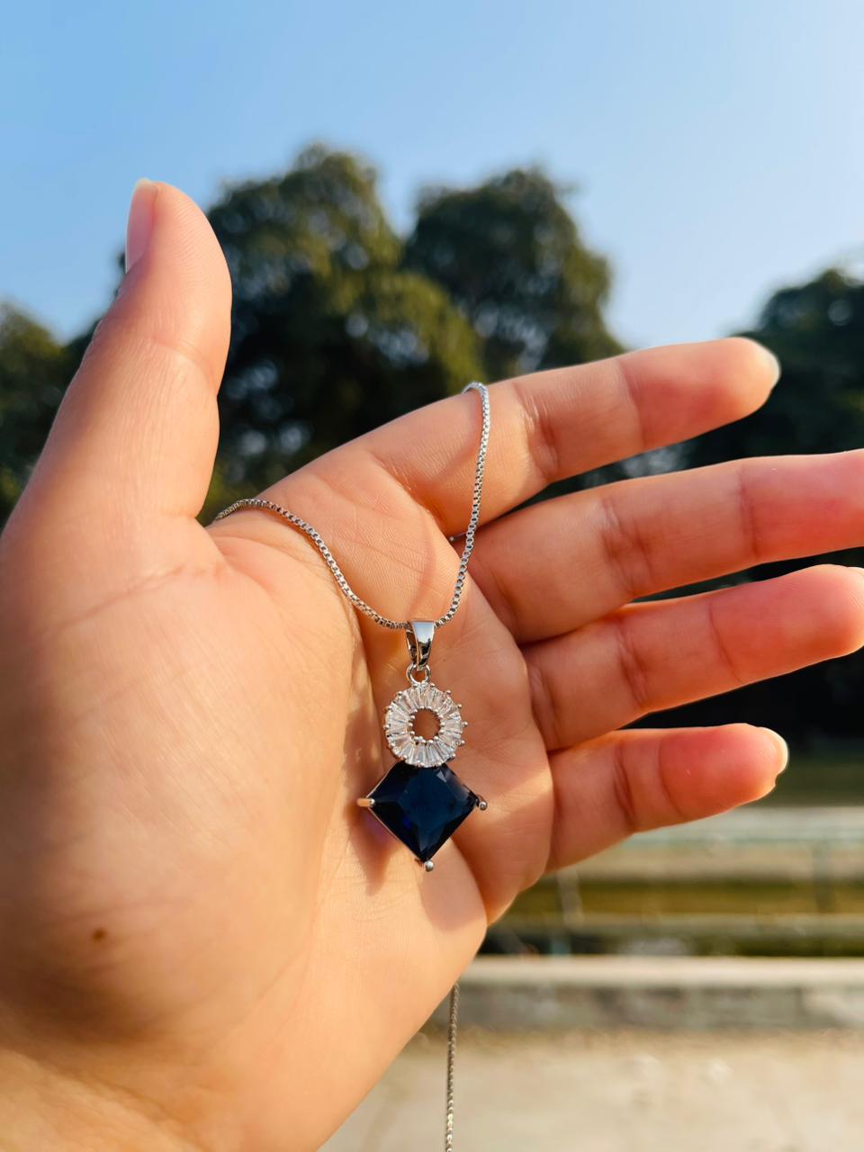 Kyanite Topaz Necklace pendant