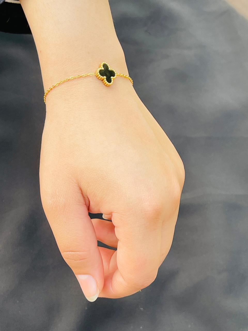 Single Black clover Bracelet