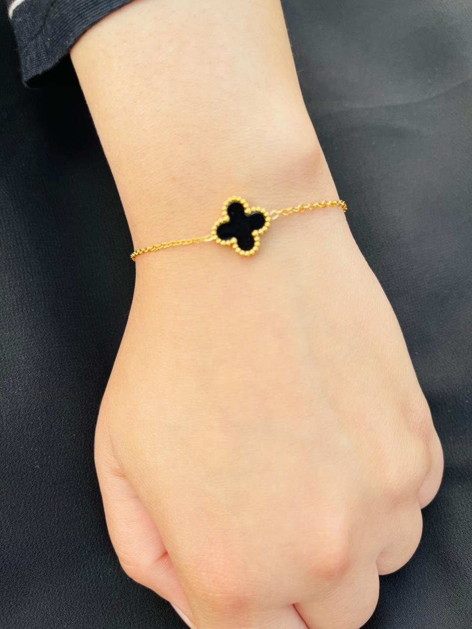 Single Black clover Bracelet