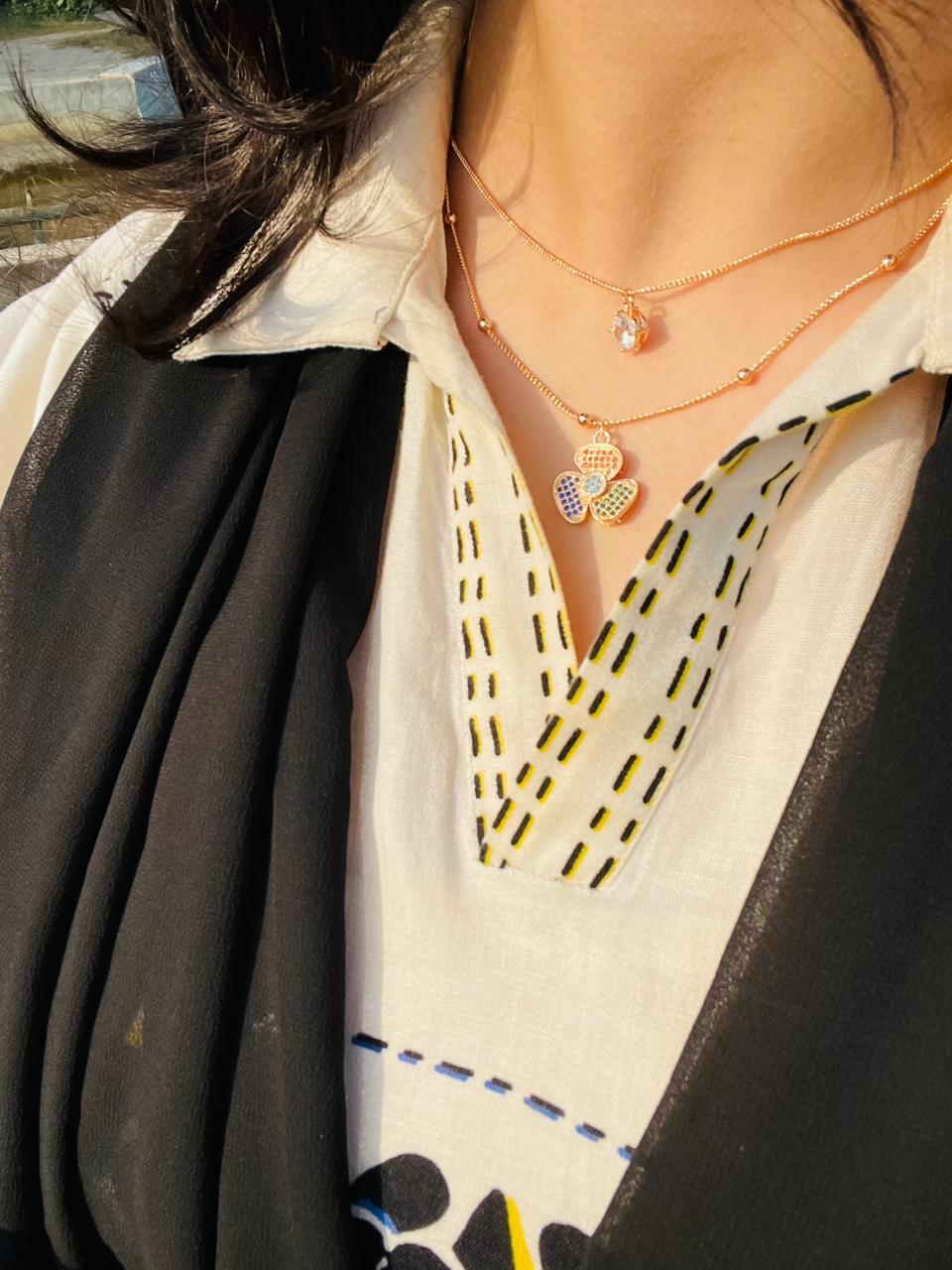 Rose Blossom Layer Necklace