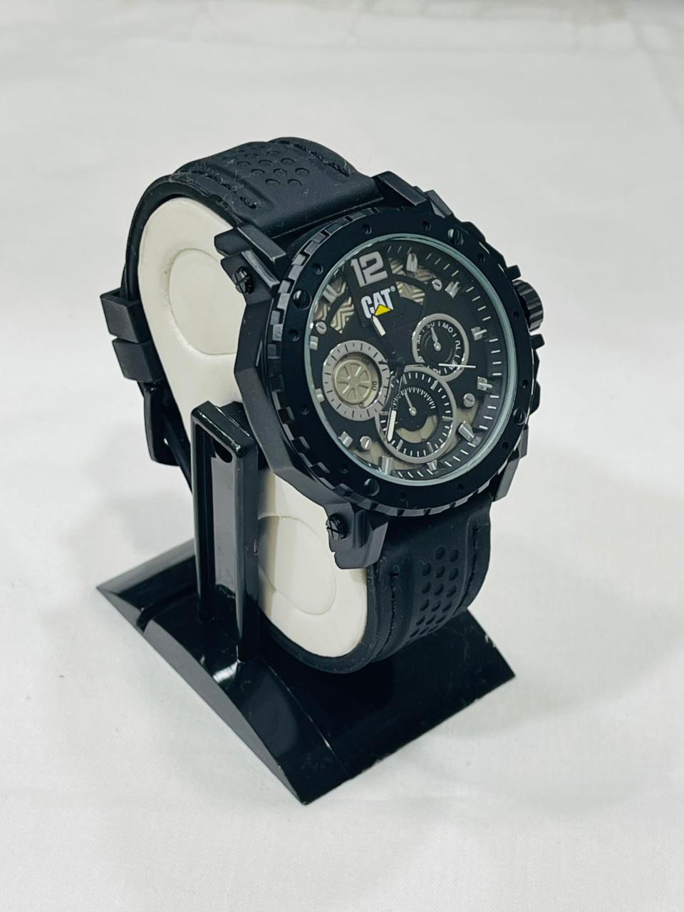 Black beauty  Sports watch  With silicon strap Water resistant