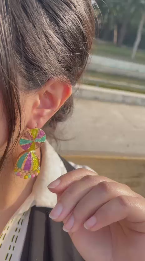 Traditional Indian Rainbow Jhumki